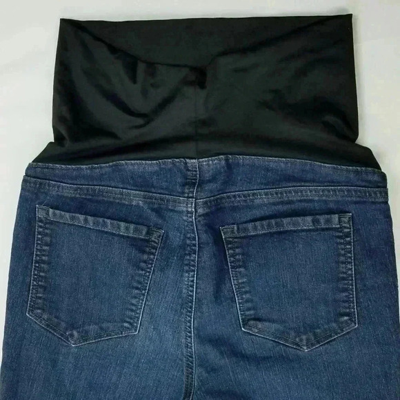 Loft Sz 2M Maternity Blue Denim Jeans Cotton Blend - Picture 7 of 12